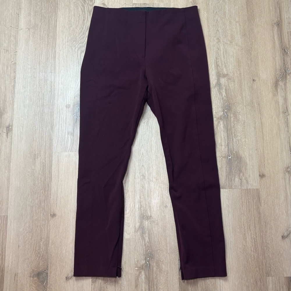 Ann Taylor Burgundy Maroon Straight Leg Pants Size 12